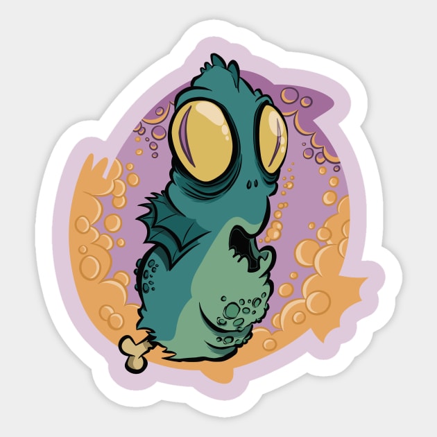 Roly Poly Fish Head Sticker by westinchurch